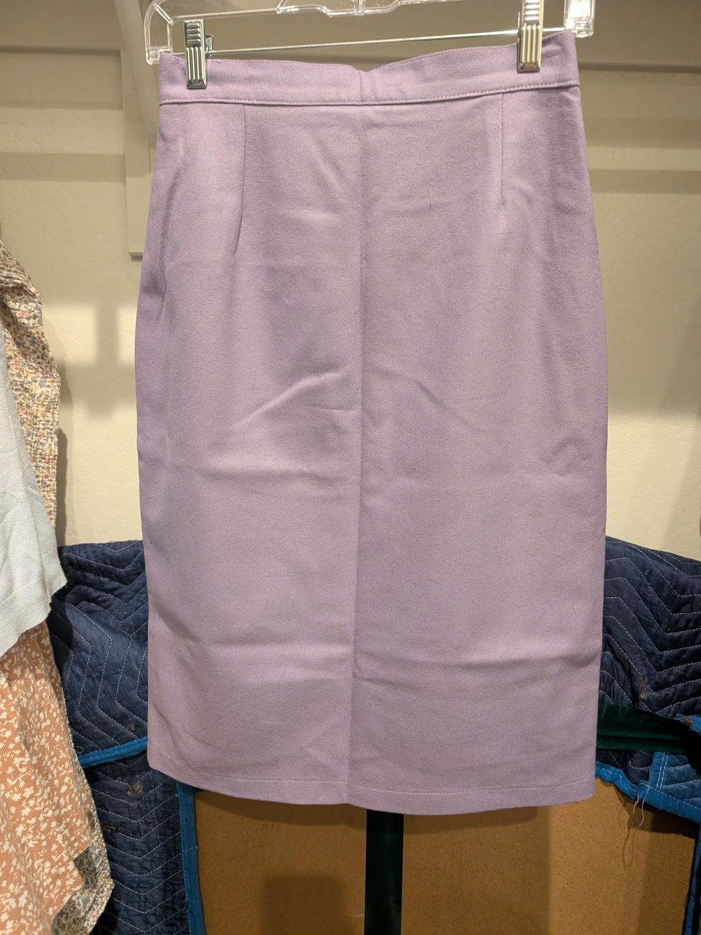 Vintage Lavender Pencil Skirt - Made In France